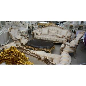 SET OF ROYAL SOFA CREAM&GOLD 412