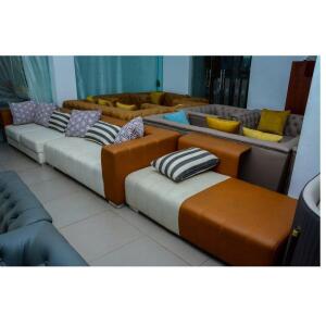 SET OF SOFA F06 CREAM+BROWN