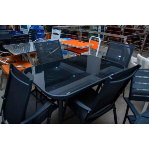 DINING SIT-OUT BY 4 BLK WITH SEATERS