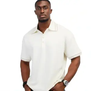 HOS Cream Chic Collar Tee