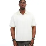 HOS Cream Chic Collar Tee